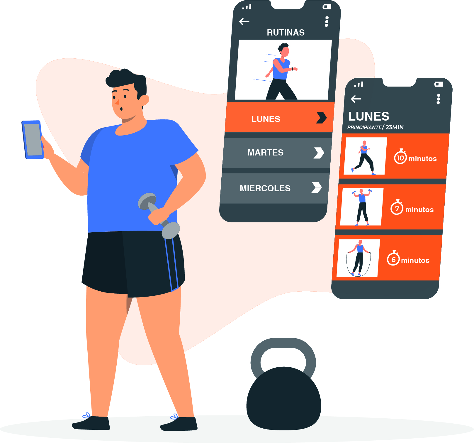 Racha gym app descriptive image