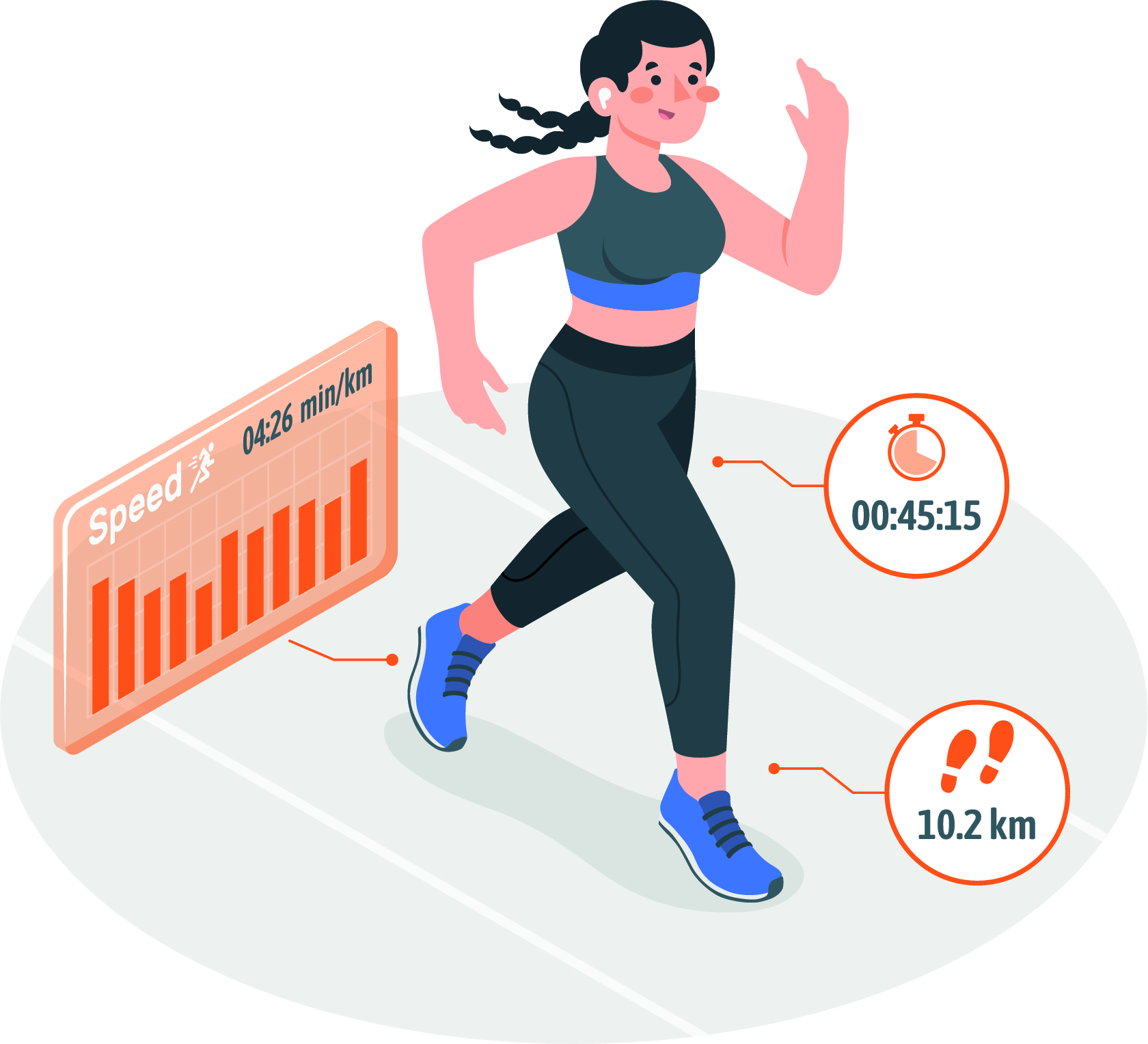 Racha gym app descriptive image